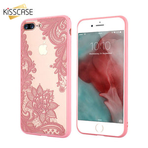 KISSCASE Phone Cases For iPhone 6 6s Plus 7 7 Plus 5 5s SE Luxury Lace Flowers TPU Cover Case For iPhone 7 7 Plus 6 6s Plus 5 5s