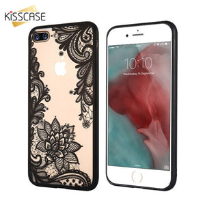 KISSCASE Phone Cases For iPhone 6 6s Plus 7 7 Plus 5 5s SE Luxury Lace Flowers TPU Cover Case For iPhone 7 7 Plus 6 6s Plus 5 5s