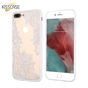 KISSCASE Phone Cases For iPhone 6 6s Plus 7 7 Plus 5 5s SE Luxury Lace Flowers TPU Cover Case For iPhone 7 7 Plus 6 6s Plus 5 5s