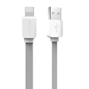 USB Cable for iPhone 8 7 6 6s SE 5s, ROCK Data Sync Flat USB Cable for iPad mini/air/pro for iPhone charger for iPhone X Cable