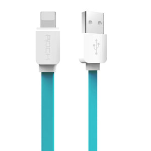 USB Cable for iPhone 8 7 6 6s SE 5s, ROCK Data Sync Flat USB Cable for iPad mini/air/pro for iPhone charger for iPhone X Cable