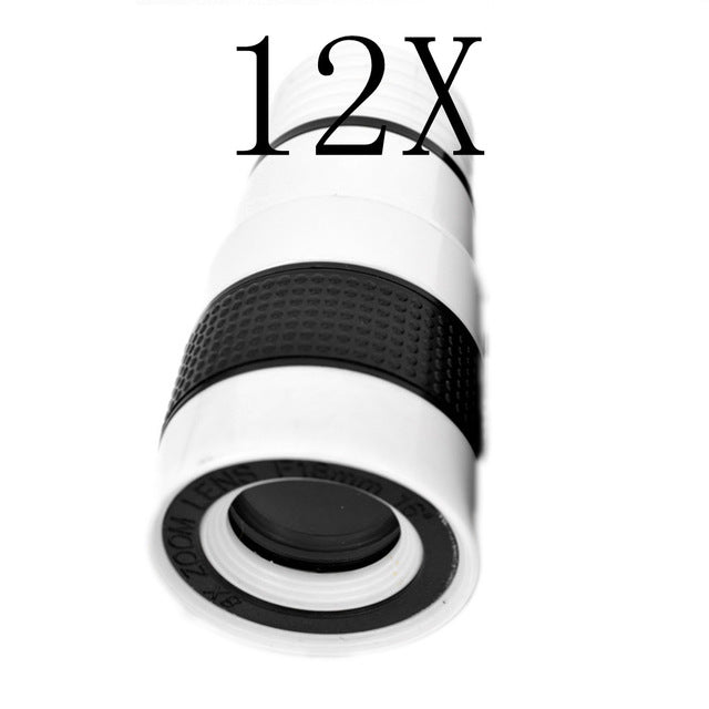 Universal 8X 12XOptical Zoom Telescope Camera Lens Clip Mobile Phone Telescope For iPhone6 for Samsung for HTC for Huawei Xiaomi