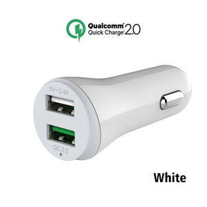 Ugreen Car USB Charger Quick Charge 3.0 2.0 Mobile Phone Charger 2 Port USB Fast Car Charger for Samsung Xiaomi Tablet Charger