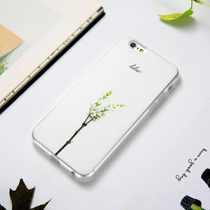 KISSCASE Flower Patterned Case For iPhone 6 6s 7 Plus Cover Soft Silicone Floral Protect Cover For iPhone 5S SE 8 Plus X 10 Capa