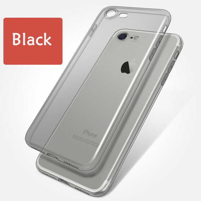 Esamday Clear Silicon Ultra Thin Soft TPU Case For iPhone 5 5s SE 6 6s 6Plus 6sPlus Transparent Phone Case For 7 7Plus 8 8Plus X