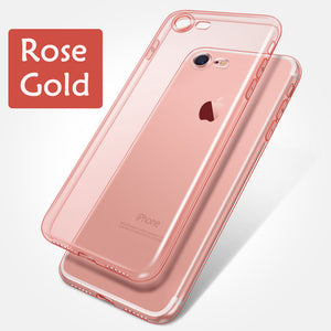 Esamday Clear Silicon Ultra Thin Soft TPU Case For iPhone 5 5s SE 6 6s 6Plus 6sPlus Transparent Phone Case For 7 7Plus 8 8Plus X