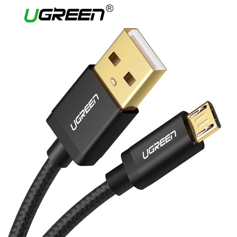 Ugreen Micro USB Cable Android Nylon Braided Charger USB to Micro USB Fast Charging Cable for Samsung Xiaomi HTC Tablet USB Cord