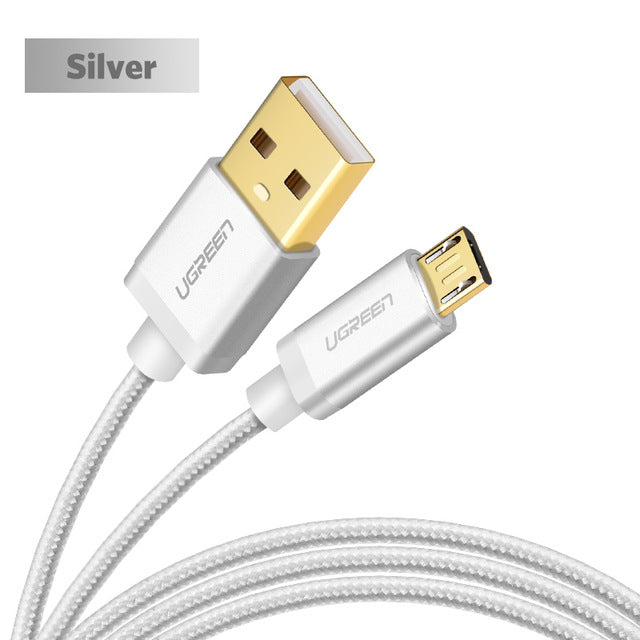 Ugreen Micro USB Cable Android Nylon Braided Charger USB to Micro USB Fast Charging Cable for Samsung Xiaomi HTC Tablet USB Cord