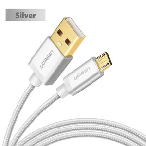 Ugreen Micro USB Cable Android Nylon Braided Charger USB to Micro USB Fast Charging Cable for Samsung Xiaomi HTC Tablet USB Cord
