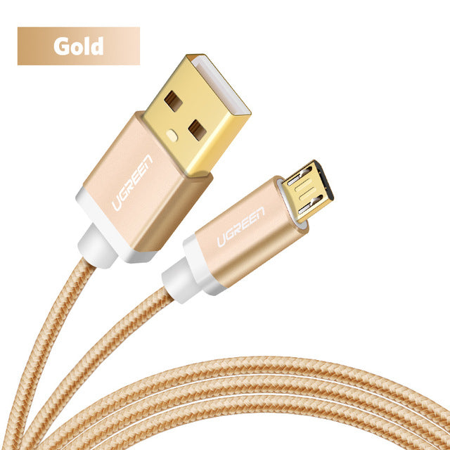 Ugreen Micro USB Cable Android Nylon Braided Charger USB to Micro USB Fast Charging Cable for Samsung Xiaomi HTC Tablet USB Cord